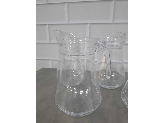 Glazen water schenkkan (9x) - afbeelding 3 van  4