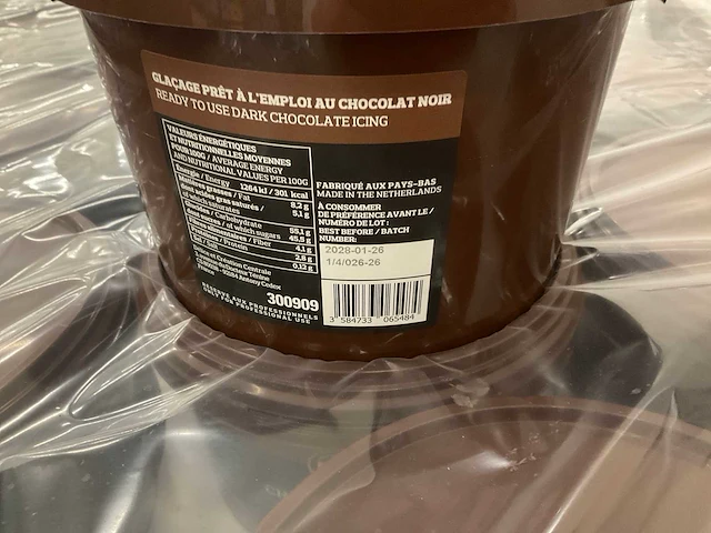 Glazuur met donkere chocolade gebruiksklaar 3kg (263x) - afbeelding 3 van  3