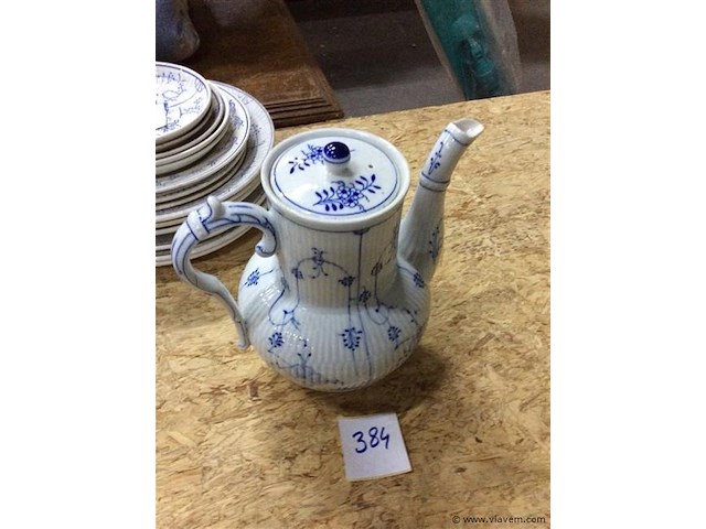 Gleiswerk blauw koffiekan - afbeelding 1 van  2