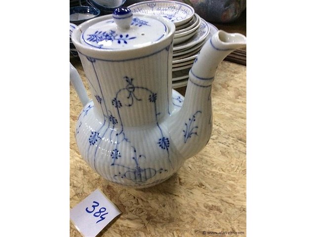 Gleiswerk blauw koffiekan - afbeelding 2 van  2