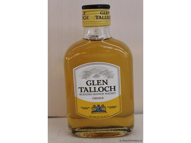 Glen talloch blended schotch whisky - 20 cl - winkelverkoopprijs € 7.99 - afbeelding 1 van  3