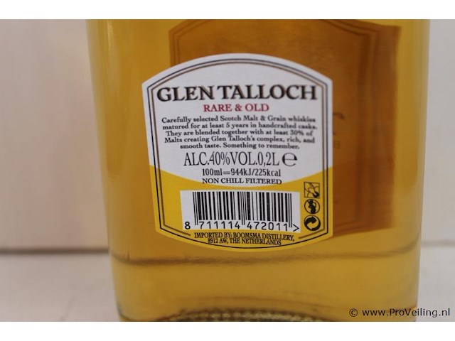 Glen talloch blended schotch whisky - 20 cl - winkelverkoopprijs € 7.99 - afbeelding 3 van  3