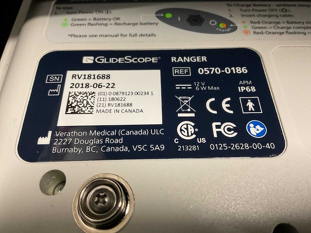 Glidescope video laryngoscope - afbeelding 6 van  7