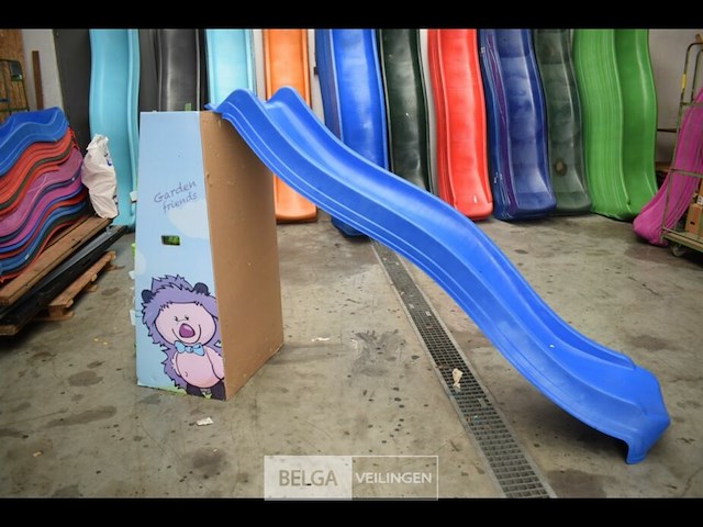 Glijbaan donkerblauw - lengte 220 cm - afbeelding 1 van  1