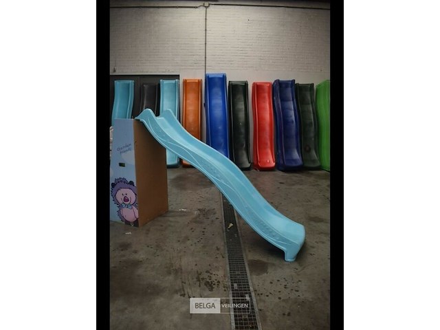 Glijbaan lichtblauw - lengte 220 cm - afbeelding 1 van  1