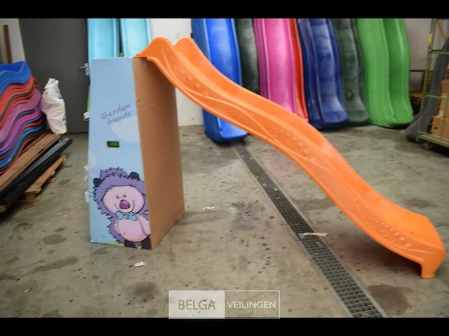 Glijbaan oranje - lente 220 cm - afbeelding 1 van  1