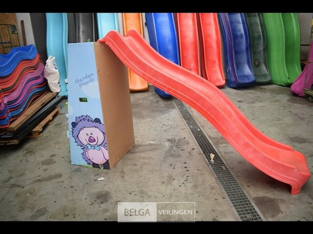 Glijbaan rood - lengte 220 cm - afbeelding 1 van  1