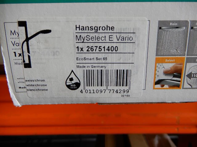 Glijstangset, hansgrohe, myselect e vario, chroom - afbeelding 4 van  4