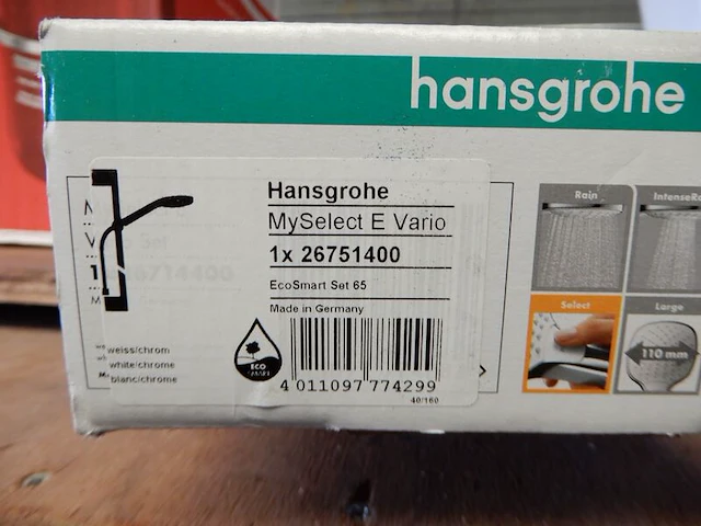 Glijstangset, hansgrohe, myselect e vario, chroom - afbeelding 4 van  4