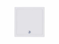 Gliss design - acer - douchebak acer vierkant acryl wit 80 cm incl. plint