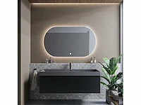 Gliss design - anubis - badmeubelset anubis mat zwart 100 cm met lako wastafel