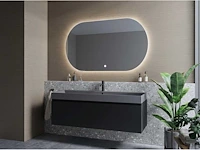 Gliss design - anubis - badmeubelset anubis mat zwart 100 cm met lako wastafel - afbeelding 2 van  3