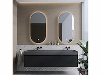 Gliss design - anubis - badmeubelset anubis mat zwart 140 cm met lako wastafel