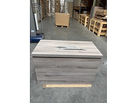 Gliss design - apollo - bathroom cabinet - gliss design apollo 90 cm licht grijs eiken - afbeelding 2 van  2