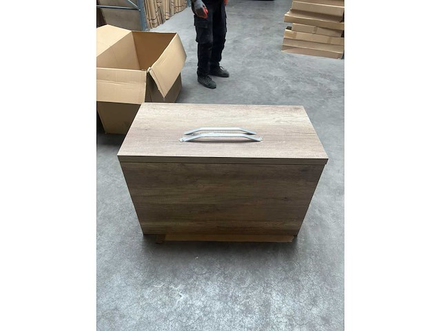 Gliss design - apollo - bathroom cabinet - gliss design apollo 90 cm oud grijs eiken - afbeelding 1 van  1