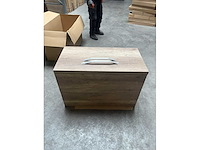 Gliss design - apollo - bathroom cabinet - gliss design apollo 90 cm oud grijs eiken - afbeelding 1 van  1
