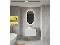 Gliss design - arges - badmeubelset arges mat wit 70 cm met topplaat