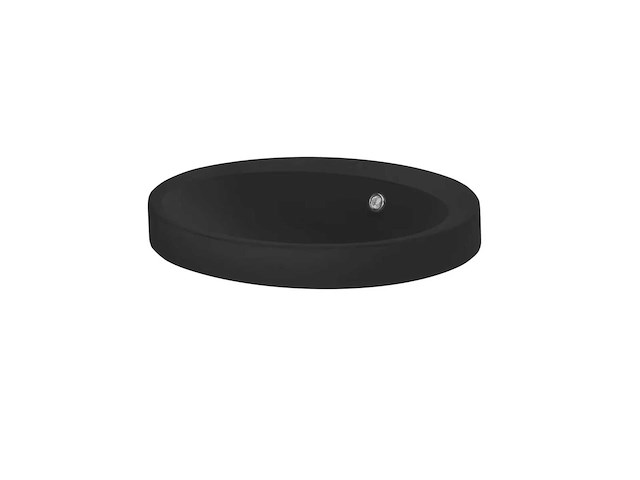 Gliss design - arte - washbasin - gliss design arte half-inbouw 52x44 cm mat zwart 0 kr (2x) - afbeelding 1 van  1