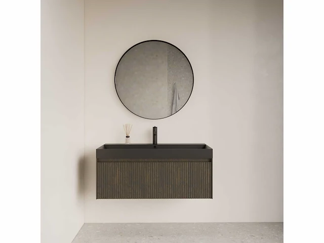 Gliss design - asteri - spiegel asteri mat zwart 90 cm - afbeelding 2 van  4
