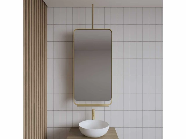 Gliss design - astra - spiegel astra mat goud 50 x 100 cm - afbeelding 2 van  4