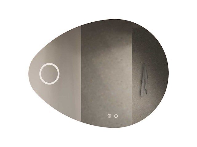 Gliss design - atlas - mirror - gliss design atlas 140 x 105 cm spiegel incl. led verlichting - afbeelding 1 van  1
