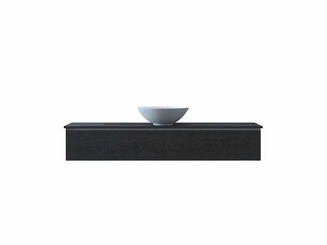 Gliss design - calypso - onderkast calypso zwart eiken 120 cm met geïntegreerde topplaat - afbeelding 1 van  5