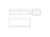 Gliss design - calypso - onderkast calypso zwart eiken 120 cm met geïntegreerde topplaat - afbeelding 4 van  5