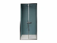 Gliss design - dual - douchecabine dual dubbele schuif chroom 100 x 80 x 190 cm