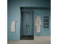 Gliss design - dual - douchecabine dual dubbele schuif zwart 80 x 80 x 190 cm - afbeelding 2 van  4