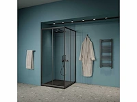 Gliss design - dual - douchecabine dual dubbele schuif zwart 80 x 80 x 190 cm - afbeelding 3 van  4