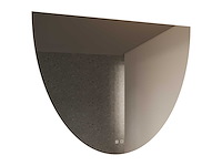 Gliss design - eos - mirror - gliss design eos 140 x 120 cm spiegel ronding onder incl. led verlichting - afbeelding 1 van  1