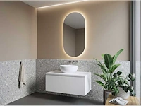 Gliss design - eros - badmeubelset eros mat wit mdf gelakt 80 cm met topplaat en waskom - afbeelding 2 van  3