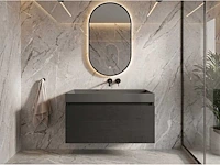 Gliss design - eros - badmeubelset eros zwart eiken 80 cm met lako wastafel