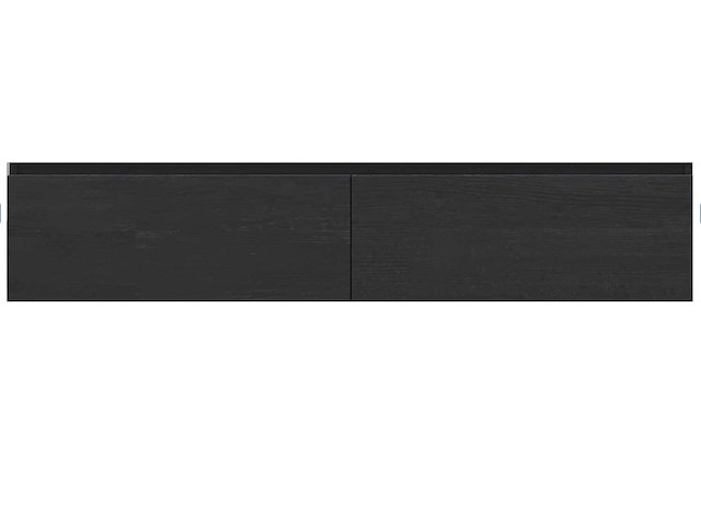 Gliss design - eros - bathroom cabinet - gliss design eros 140 cm zwart eiken 2 laden - afbeelding 2 van  2