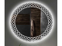 Gliss design - fantasia - mirror - gliss design fantasia 80 cm spiegel incl. led verlichting - afbeelding 1 van  1