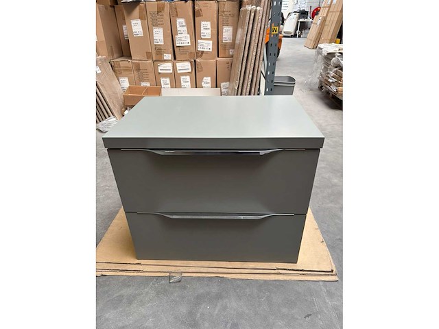 Gliss design - hera - bathroom cabinet - gliss design hera 70 cm beton grijs mat - afbeelding 2 van  2