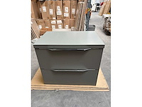 Gliss design - hera - bathroom cabinet - gliss design hera 70 cm beton grijs mat - afbeelding 2 van  2