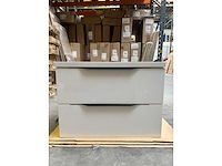 Gliss design - hera - bathroom cabinet - gliss design hera 80 cm mat wit - afbeelding 2 van  2