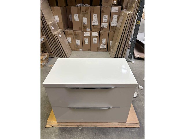 Gliss design - hera - bathroom cabinet - gliss design hera 80 cm mat wit - afbeelding 1 van  2