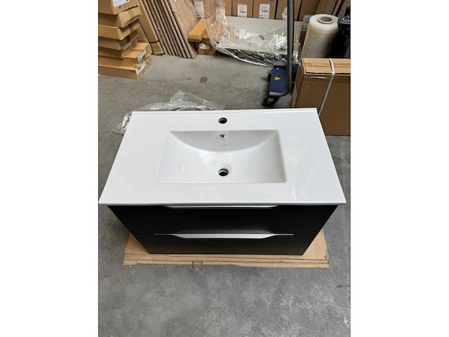 Gliss design - hera - bathroom cabinet - gliss design hera 80 cm zwart schoolkrijt - afbeelding 1 van  1