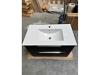 Gliss design - hera - bathroom cabinet - gliss design hera 80 cm zwart schoolkrijt - afbeelding 2 van  2