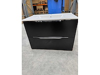 Gliss design - hera - bathroom cabinet - gliss design hera 80 cm zwart schoolkrijt - afbeelding 1 van  1