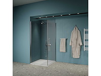 Gliss design - magus - douchecabine 2 deuren 90 x 90 cm chroom - afbeelding 2 van  2
