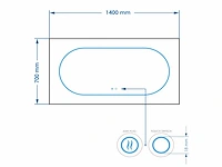 Gliss design - nova - spiegel nova 140 x 70 cm - afbeelding 3 van  4
