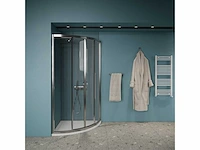 Gliss design - opal - douchecabine opal kwartrond schuif chroom 80 x 80 x 190 cm - afbeelding 2 van  4