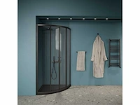 Gliss design - opal - douchecabine opal kwartrond schuif zwart 80 x 80 x 190 cm - afbeelding 2 van  4