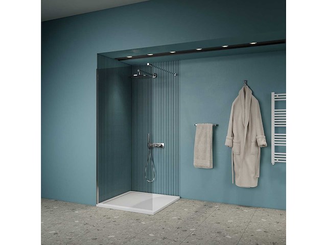 Gliss design - panelo - inloop douche 120 cm chroom - afbeelding 2 van  2