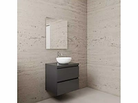 Gliss design - project - badmeubelset project antraciet hoogglans 80 cm met topplaat - afbeelding 2 van  4