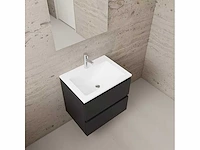 Gliss design - project - badmeubelset project mat zwart 60 cm met project wastafel - afbeelding 3 van  4