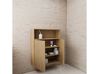 Gliss design - timotheus - bathroom cabinet - gliss design timotheus zwevende kast 120 castle brown - afbeelding 2 van  2